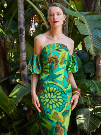 50634 Dress - Green Print (Carla Ruiz)